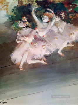 three ballet dancers 1879 Edgar Degas Oil Paintings